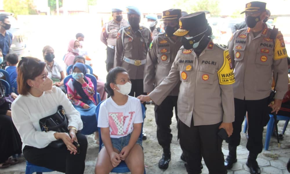 Dukung PTM, Polda Kalteng Percepat Vaksinasi Anak